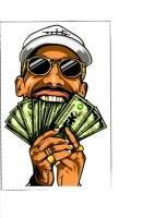 Multicolor money sticker MEDIUM