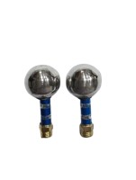 Ball mirror yoke nut (blue & chrome finish)