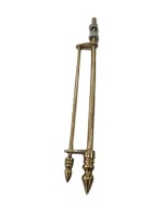 flag rod double plain brass