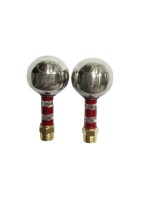 Ball mirror yoke nut (red & chrome finish)